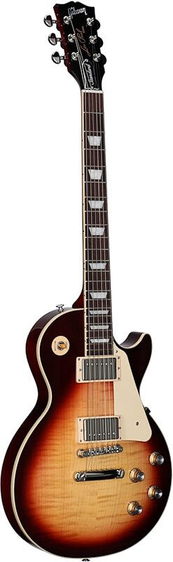 Gibson Exclusive '60s Les Paul Standard AAA Flame Top Electric Guitar (with Case), Bourbon Burst, Serial Number 211730028, Body Left Front