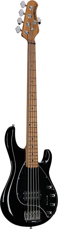 Ernie Ball Music Man StingRay 5 Special Electric Bass, 5-String (with Case), Black, Serial Number K04221, Body Left Front