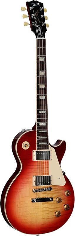 Gibson Exclusive '50s Les Paul Standard AAA Flame Top Electric Guitar (with Case), Heritage Cherry Sunburst, Serial Number 208540070, Body Left Front