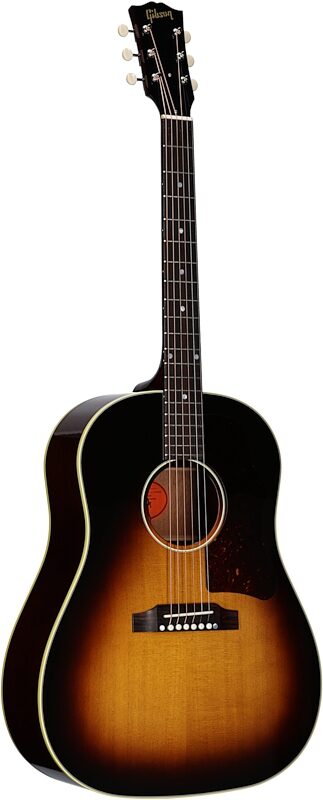 Gibson '50s J-45 Original Acoustic-Electric Guitar (with Case), Vintage Sunburst, Serial Number 21214026, Body Left Front