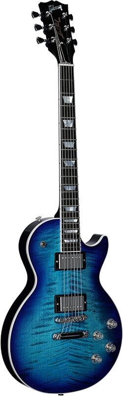 Gibson Les Paul Modern Figured AAA Electric Guitar (with Case), Cobalt Burst, Serial Number 218040003, Body Left Front