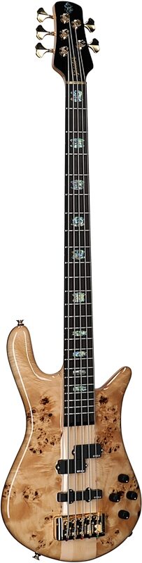 Spector Euro 5 Custom Bass Guitar (with Gig Bag), Natural Gloss, Serial Number ]C121NB21723, Body Left Front