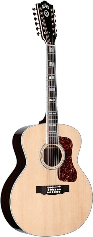 Guild F-512 12-String Acoustic Guitar (with Case), Natural, Serial Number C240729, Body Left Front