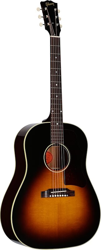 Gibson '50s J-45 Original Acoustic-Electric Guitar (with Case), Vintage Sunburst, Serial Number 22004108, Body Left Front