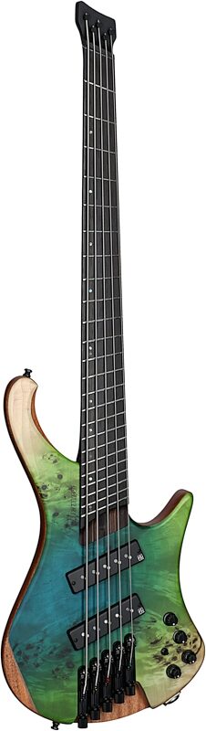 Ibanez EHB1505 Bass Guitar, 5-String (with Gig Bag), Ocean Inlet Flat, Serial Number I240311787, Body Left Front