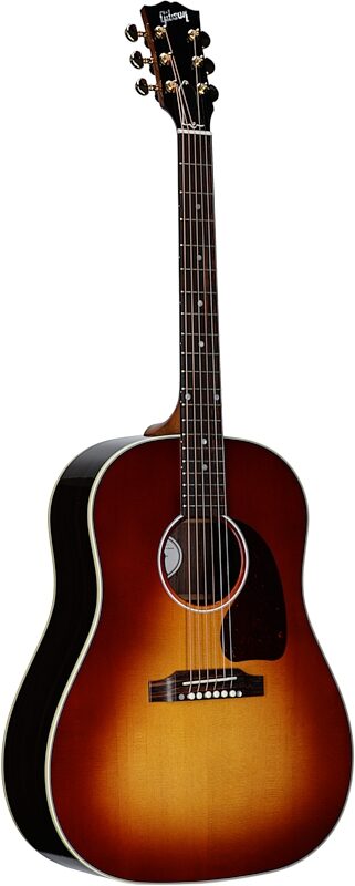 Gibson J-45 Standard Rosewood Acoustic-Electric Guitar (with Case), Rosewood Burst, Serial Number 22154162, Body Left Front