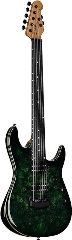 Ernie Ball Music Man Jason Richardson Cutlass HT Electric Guitar, 7-String (with Gig Bag), Kokiri Forest Green, Serial Number S10845, Body Left Front