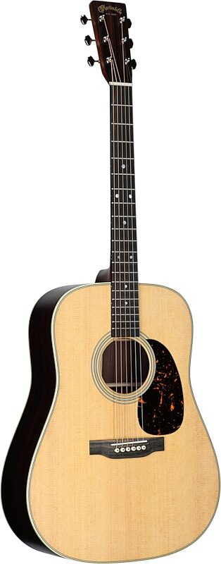 Martin D-28 Satin Acoustic Guitar (with Case), Natural, Serial Number M2873428, Body Left Front