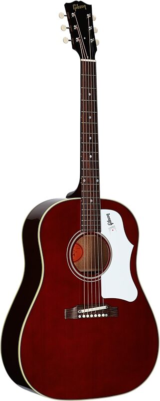 Gibson '60s J-45 Original Acoustic Guitar (with Case), Wine Red, Serial Number 22114100, Body Left Front