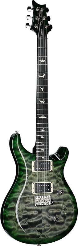 PRS Paul Reed Smith S2 Custom 24 Satin Quilt Electric Guitar, Faded Gray Black Green, Serial Number S2073452, Body Left Front