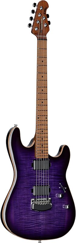 Ernie Ball Music Man Sabre HT Electric Guitar (with Case), Grape Slushie, Serial Number H07998, Body Left Front