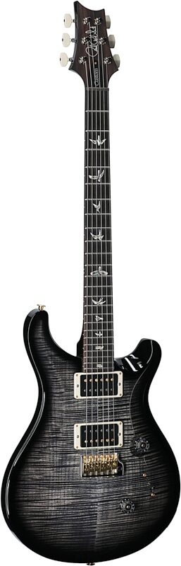 PRS Paul Reed Smith Custom 24 Pattern Thin 10-Top Electric Guitar (with Case), Charcoal Wraparound Smokeburst, Serial Number 0393369, Body Left Front
