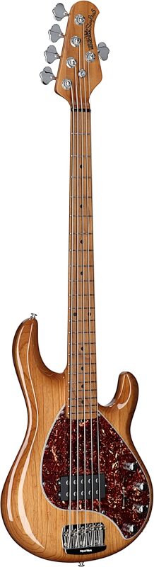 Ernie Ball Music Man StingRay 5 Special Electric Bass, 5-String (with Case), Hot Honey, Serial Number F96811, Body Left Front