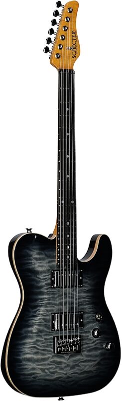 Schecter Japan PT Classic Electric Guitar (with Case), Transparent Fade Burst, Serial Number J22-09197, Body Left Front
