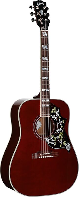 Gibson Limited Edition Hummingbird Standard Acoustic-Electric Guitar (with Case), Wine Red, Serial Number 23304087, Body Left Front