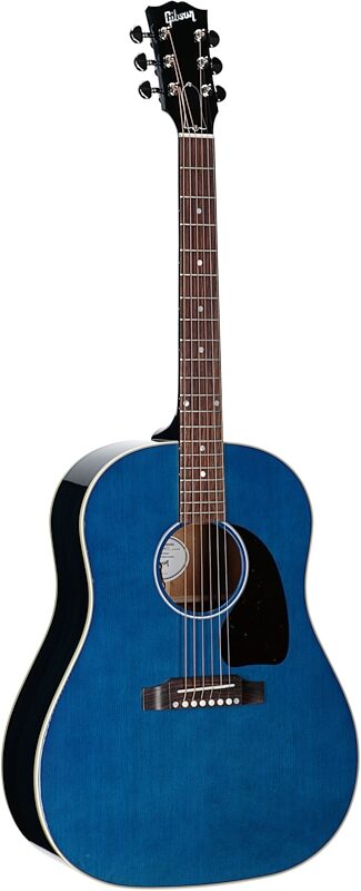 Gibson Limited Edition J-45 Standard Acoustic-Electric Guitar (with Case), Bluebonnet, Serial Number 23374072, Body Left Front