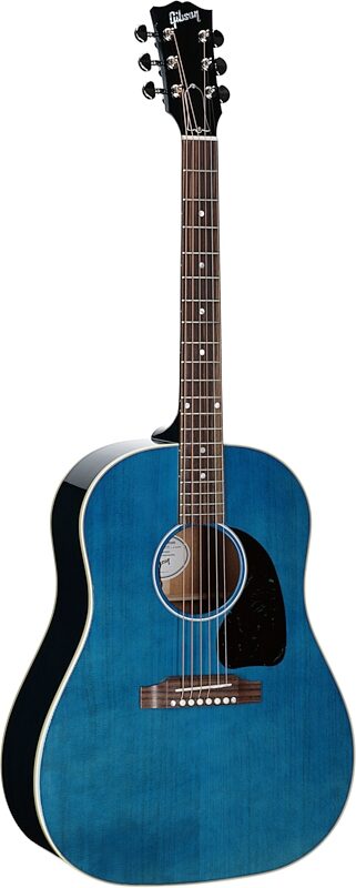Gibson Limited Edition J-45 Standard Acoustic-Electric Guitar (with Case), Bluebonnet, Serial Number 23384016, Body Left Front