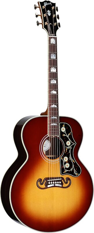 Gibson SJ-200 Standard Rosewood Jumbo Acoustic-Electric Guitar (with Case), Rosewood Burst, Serial Number 23124017, Body Left Front