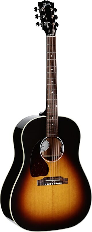 Gibson J-45 Standard Acoustic-Electric Guitar, Left Handed (with Case), Vintage Sunburst, Serial Number 23524150, Body Left Front