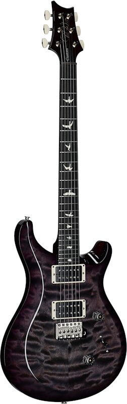 PRS Paul Reed Smith S2 Custom 24 Quilt Electric Guitar (with Gig Bag), Gray Black Purple Burst, Serial Number S2080429, Body Left Front