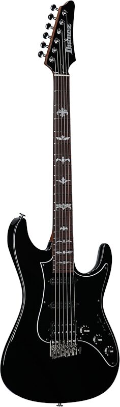 Ibanez ATZ300 Andy Timmons Electric Guitar, (with Case), Black, Serial Number 210001F2500598, Body Left Front