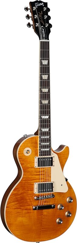 Gibson Les Paul Standard 60s Custom Color Electric Guitar, Figured Top (with Case), Honey Amber, Serial Number 203050234, Body Left Front