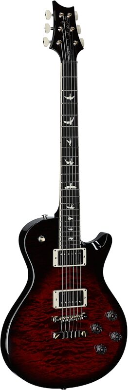 PRS Paul Reed Smith S2 McCarty 594 Singlecut Quilt Electric Guitar (with Gig Bag), Fire Red, Serial Number S2080457, Body Left Front