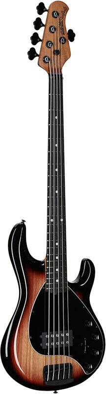 Ernie Ball Music Man StingRay 5 Special Electric Bass, 5-String (with Case), Faded Vintage Sunburst, Ebony Fretboard, Serial Number K05030, Body Left Front
