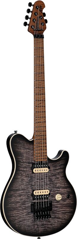 Ernie Ball Music Man Axis Electric Guitar (with Mono Gig Bag), Charcoal Cloud Quilt, with Mono Gig Bag, Serial Number H06732, Body Left Front