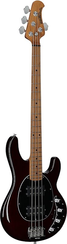 Ernie Ball Music Man StingRay Special HH Electric Bass (with Case), Oxblood, Serial Number K06519, Body Left Front