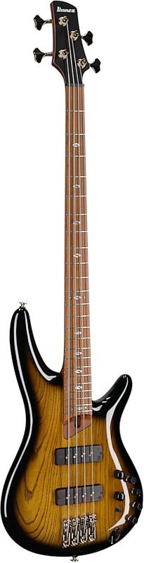 Ibanez SR4500 Prestige Electric Bass (with Case), Desert Sunset Burst, Serial Number 210001F2506187, Body Left Front