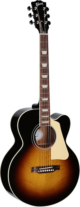 Gibson Les Paul Parlor Acoustic-Electric Guitar (with Case), Vintage Sunburst, Serial Number 20735014, Body Left Front