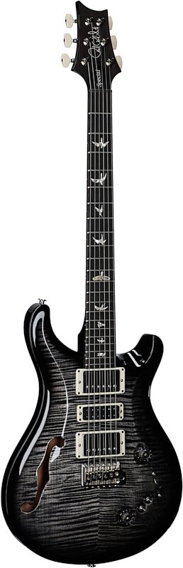PRS Paul Reed Smith Special Semi-Hollowbody Electric Guitar (with Case), Charcoal Wraparound Smoke, Serial Number 0401994, Body Left Front