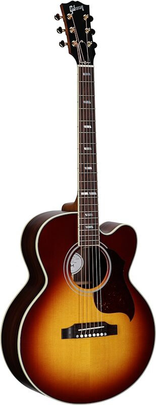 Gibson Parlor Rosewood EC Acoustic-Electric Guitar (with Case), Rosewood Burst, Serial Number 20705012, Body Left Front