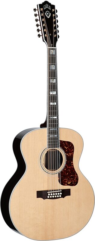 Guild F-512E Acoustic-Electric Guitar, 12-String (with Case), Natural, Serial Number US250268, Body Left Front