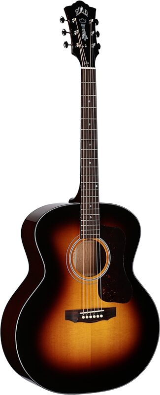 Guild F-40 Traditional Jumbo Acoustic Guitar (with Case), Antique Sunburst, Serial Number US250189, Body Left Front
