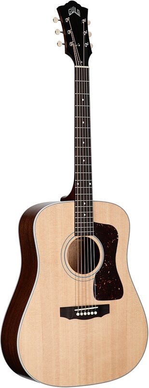 Guild D-40 Standard Dreadnought Acoustic Guitar, Natural, Serial Number US250049, Body Left Front