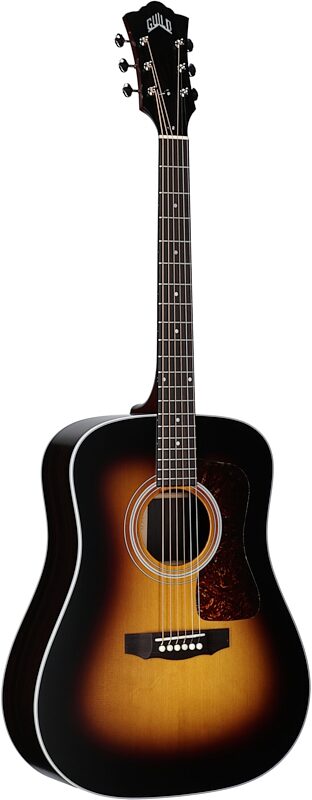 Guild D-50 Standard Dreadnought Acoustic Guitar, Antique Burst, Serial Number US250088, Body Left Front