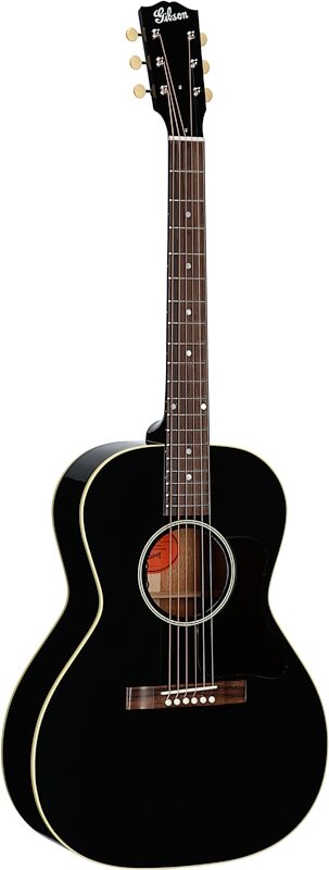 Gibson L-00 Original Acoustic-Electric Guitar (with Case), Ebony, Serial Number 20555079, Body Left Front