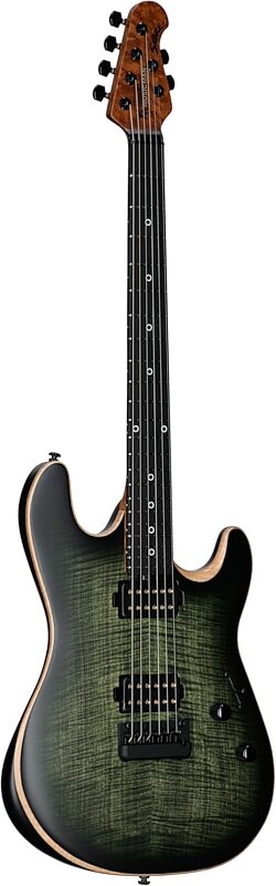 Ernie Ball Music Man Rabea Massaad Sabre Electric Guitar (with Case), Emerald Hill Burst, Serial Number S11996, Body Left Front