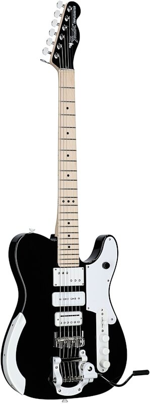 Fender Limited Edition Jack White Triplecaster Telecaster Electric Guitar, Maple Fingerboard (with Case), Black, Serial Number JW240778, Body Left Front