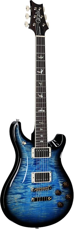 PRS Paul Reed Smith McCarty 594 Electric Guitar (with Case), Faded Blue Jean Wraparound Smoke, Serial Number 0403875, Body Left Front