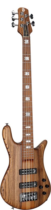 Spector Euro 5 RST Electric Bass, 5-String (with Gig Bag), Zebrawood Natural Matte, Serial Number NB22793, Body Left Front