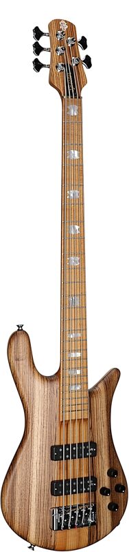 Spector Euro 5 RST Electric Bass, 5-String (with Gig Bag), Zebrawood Natural Matte, Serial Number NB22777, Body Left Front