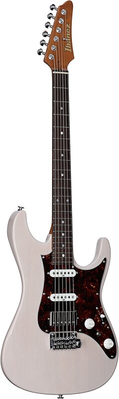 Ibanez AZ2204N Prestige Electric Guitar (with Case), Antique White Blonde, Serial Number 210002F2500140, Body Left Front