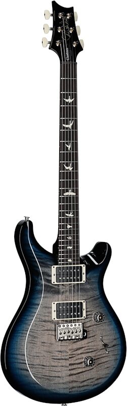 PRS Paul Reed Smith S2 Custom 24 Gloss Pattern Thin Electric Guitar (with Gig Bag), Faded Gray Black Blue Smokeburst, Serial Number S2081827, Body Left Front