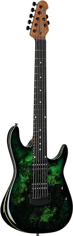 Ernie Ball Music Man Jason Richardson Cutlass HT Electric Guitar, 7-String (with Gig Bag), Kokiri Forest Green, Serial Number S11476, Body Left Front
