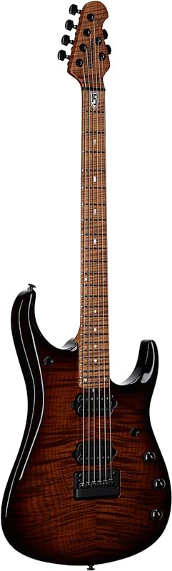 Ernie Ball Music Man John Petrucci JP15 Electric Guitar (with Case), Amber Waves Flame, Serial Number H08478, Body Left Front