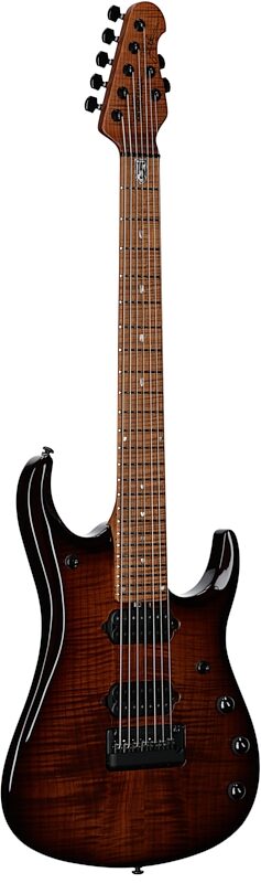 Ernie Ball Music Man John Petrucci JP15 7 Electric Guitar, 7-String (with Case), Amber Waves Flame, Serial Number K07160, Body Left Front