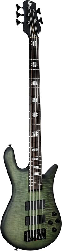 Spector Euro5 LX Electric Bass, 5-String (with Gig Bag), Haunted Moss Matte, Serial Number 21NB22754, Body Left Front